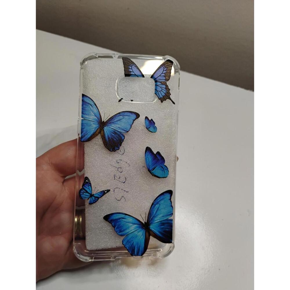Samsung Galaxy S7 Edge Phone Case (Blue Butterfly)